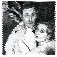 DANSENT (crayon noir sur papier découpé-collé, 53 x 50 cm)