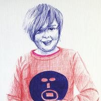 ONT 9 x 2 (collection privée, Bic sur enveloppe, 24 x 33 cm)