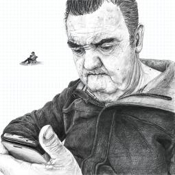 ATTENDENT #2 (composé de 4 dessins de 25 x 25 cm)