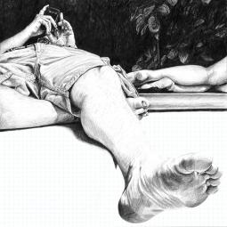 ATTENDENT #9 (composé de 4 dessins de 25 x 25 cm)